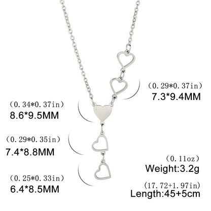 Fashion Love Pendant Stainless Steel Necklace