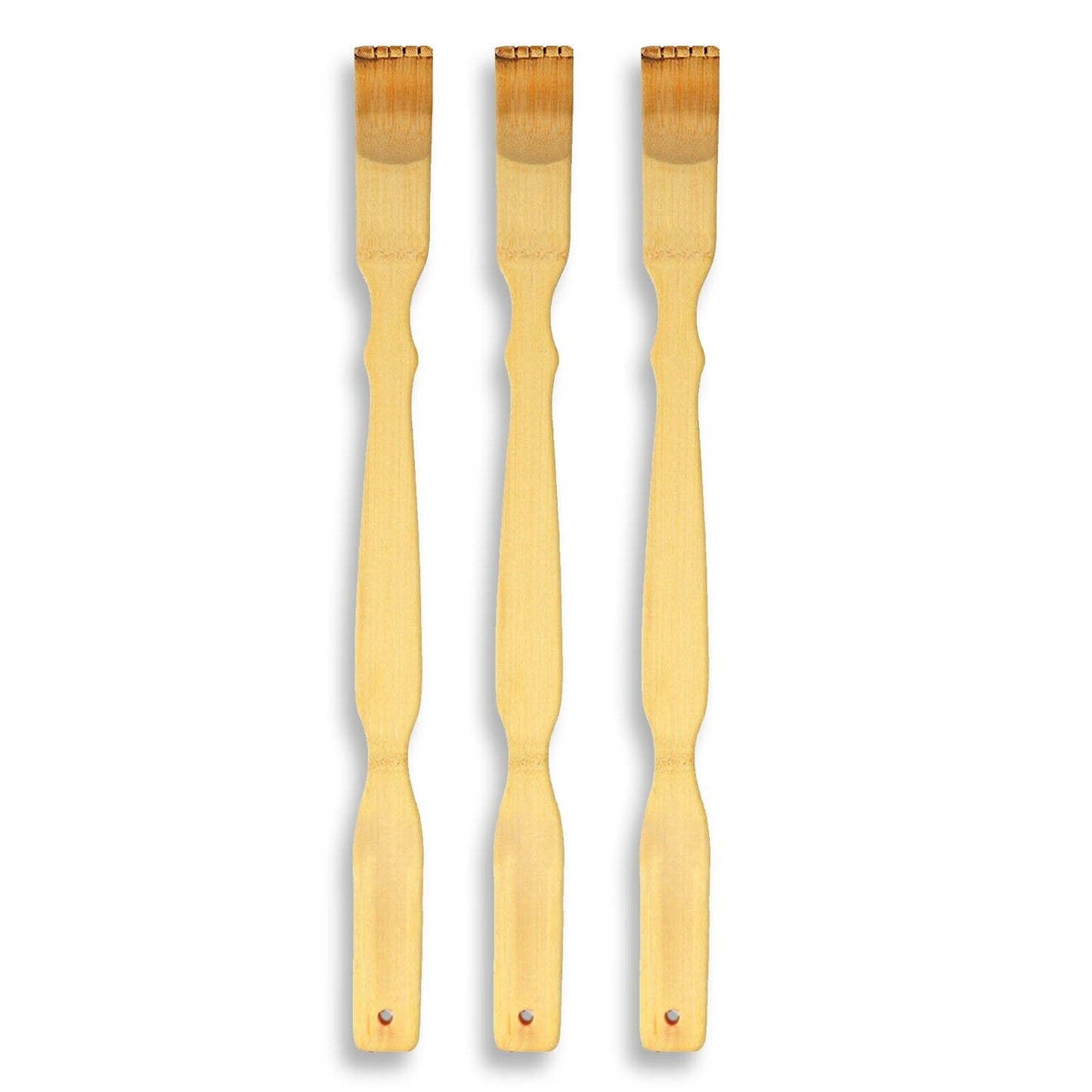 3 PCS Natural Bamboo Back Scratcher Long Reach Pick Itch Relief