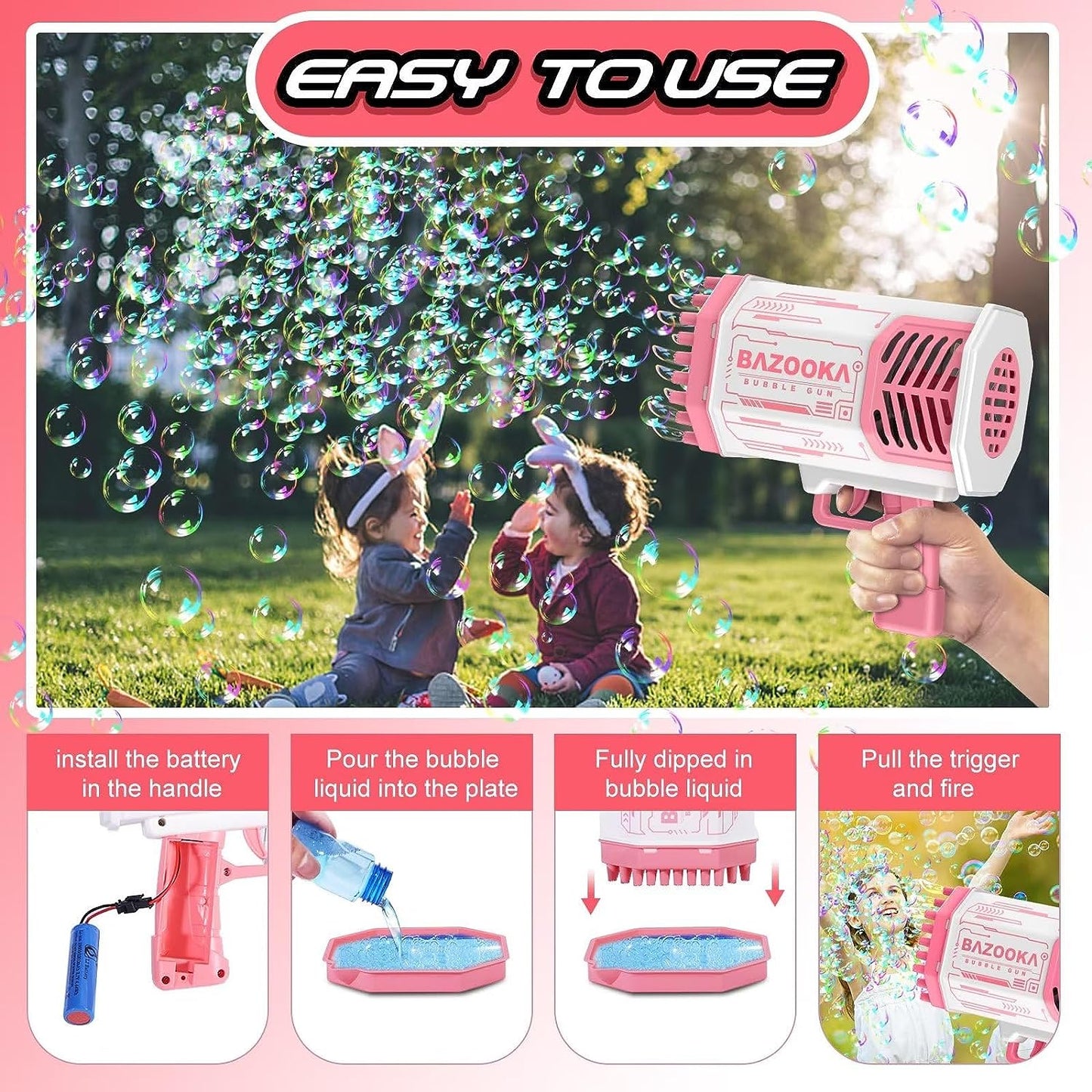 32 Hole Electric Bubble Blower
