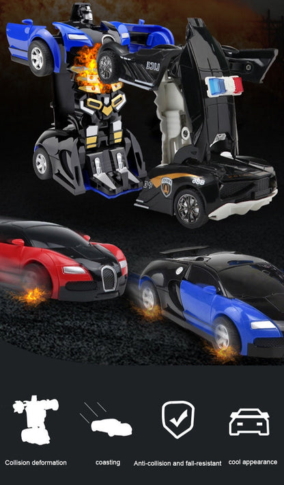 Wind Up Collision Impact Bugatti Transforming Toy Car
