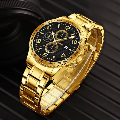 Luxury Quartz Watch Set with Bracelet