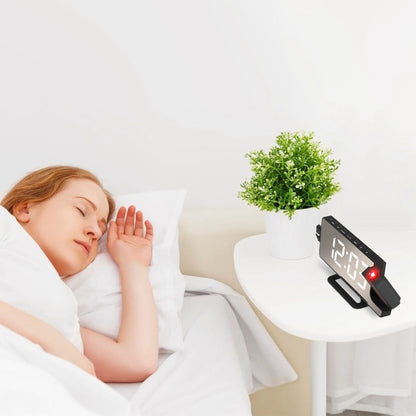 Projection Alarm Clock LED 7.7in Mirror
