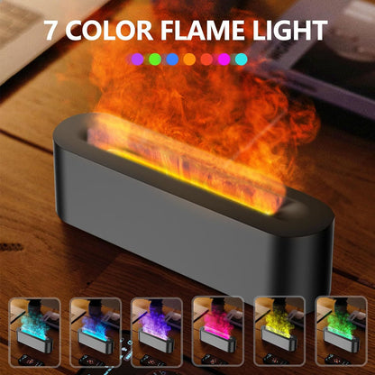 Flame Essential Oil Diffusers, 7 Color Lights Aromatherapy Diffuser, Oil Diffuser, Air Humidifier
