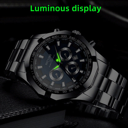 Montre Homme Sports Stainless Steel Quartz Wrist Watch