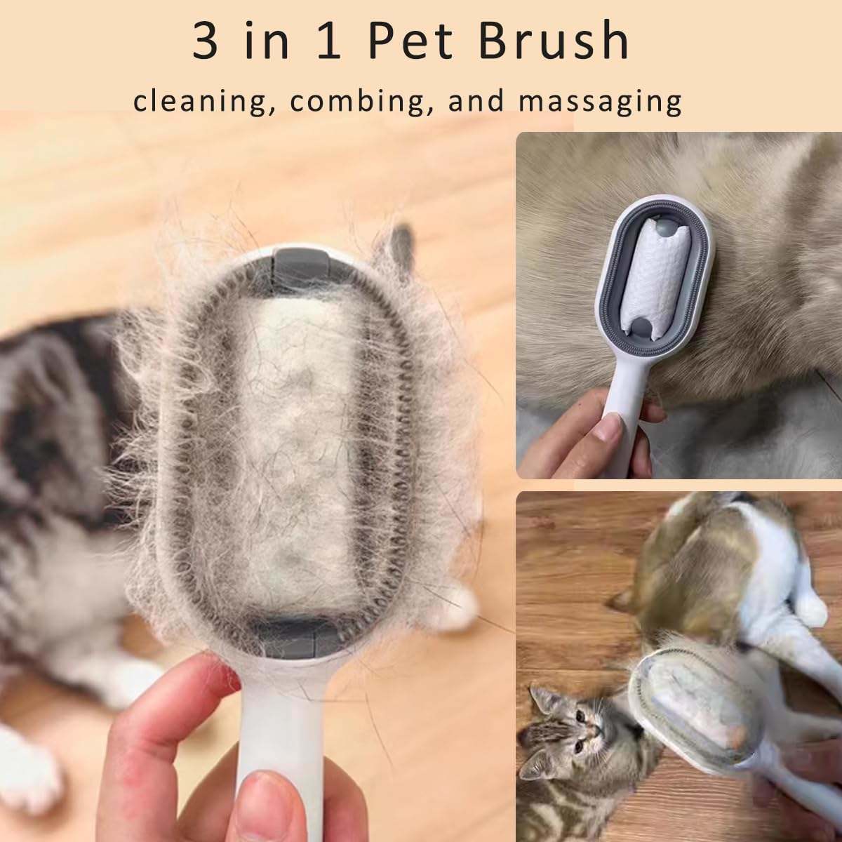 Pet Hair Brush with Water Sticky Brush 2.0