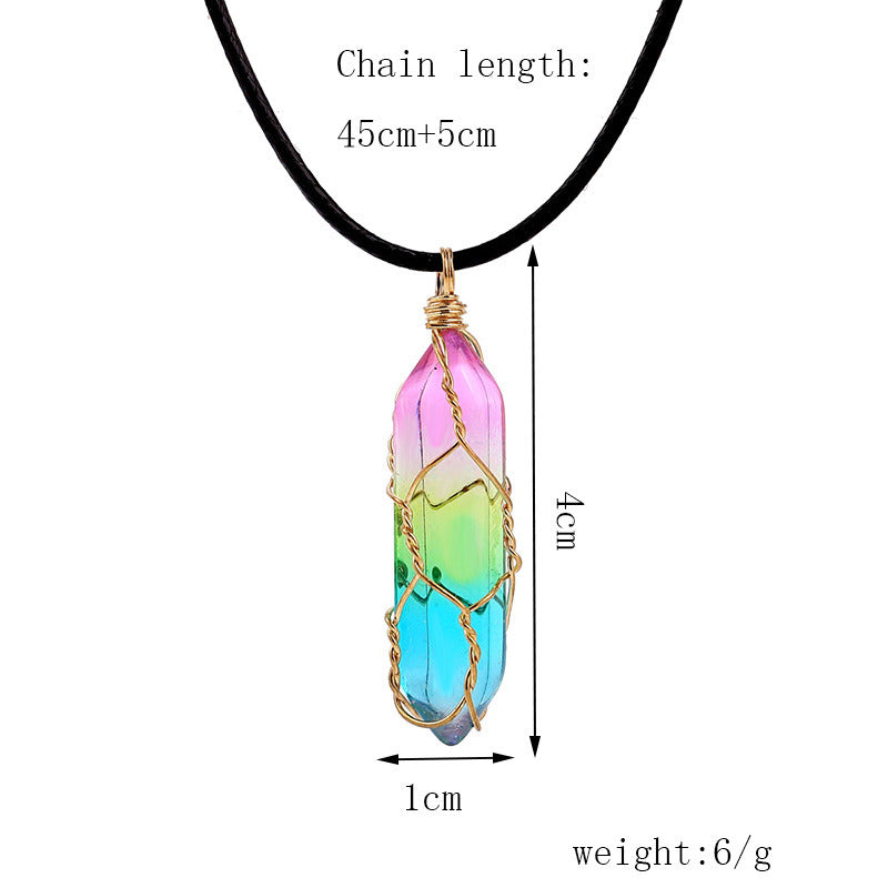 Transparent Geometric Diamond Crystal Necklace