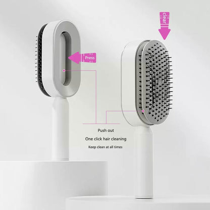 Self-Cleaning Hair Brush For Women Massage Scalp Promote Blood Circulation Anti Hair Loss