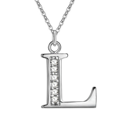 Letter A-Z Silver Plated Necklace