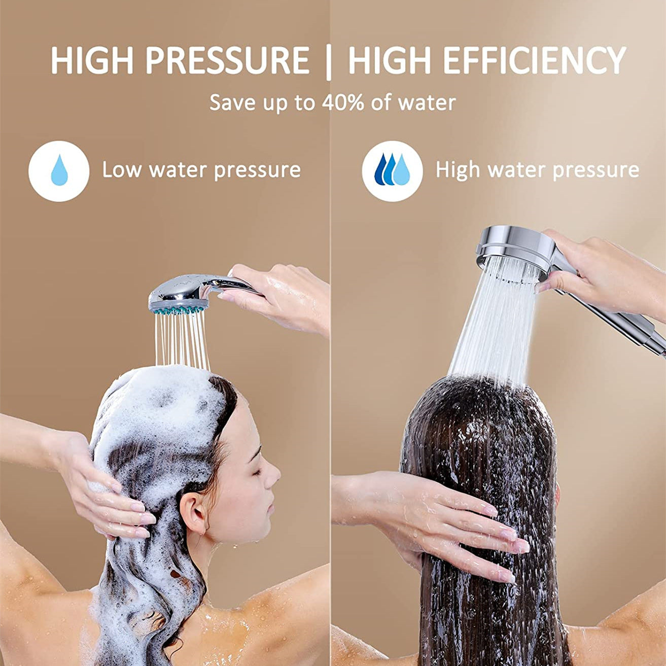High Pressure Filtered Shower Head Handheld