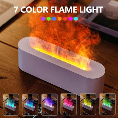 Flame Essential Oil Diffusers, 7 Color Lights Aromatherapy Diffuser, Oil Diffuser, Air Humidifier