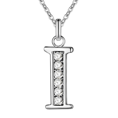 Letter A-Z Silver Plated Necklace